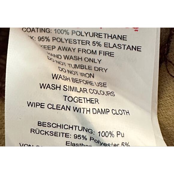 NWT Missguided Faux Leather Biker Slim Leg Trouser Burgundy Red Size 4 - Picture 9 of 9